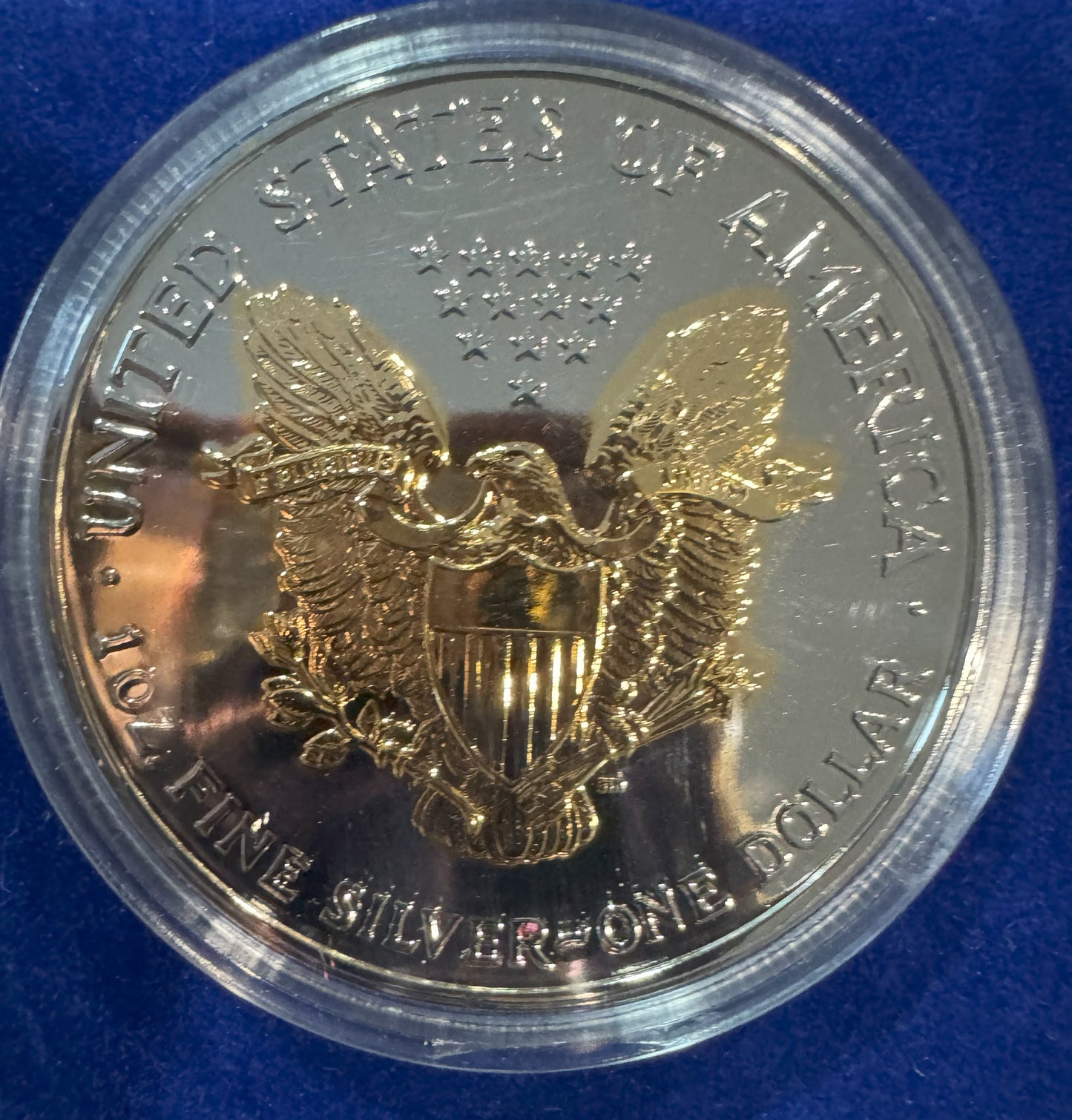 2007 American Eagle Lady Liberty 1oz .999 Silver Coin w/24k Gold Gilding