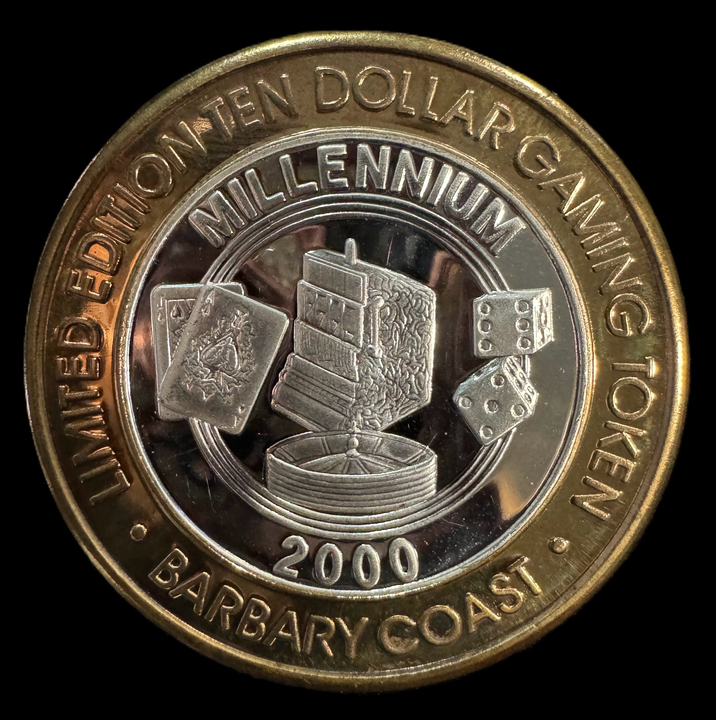 Gaming Token Las Vegas Barbary Coast Casino Silver Coin