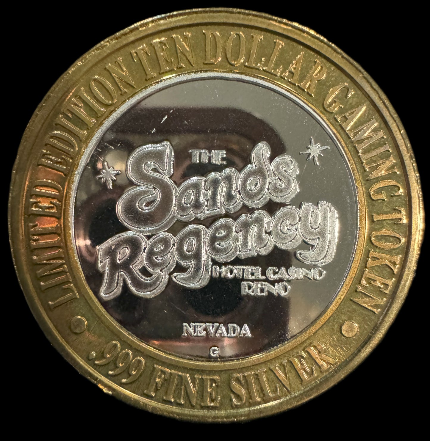 Gaming Token Reno Sands Regency Casino Silver Coin