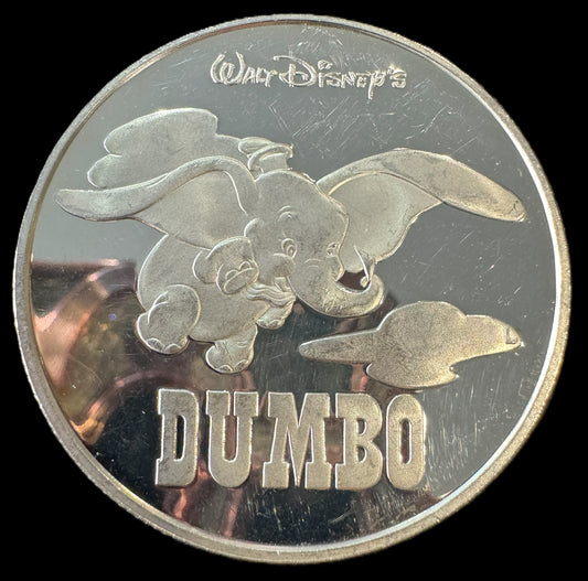 1996 Disney Dumbo 55th Anniversary 1 oz .999 Silver Coin