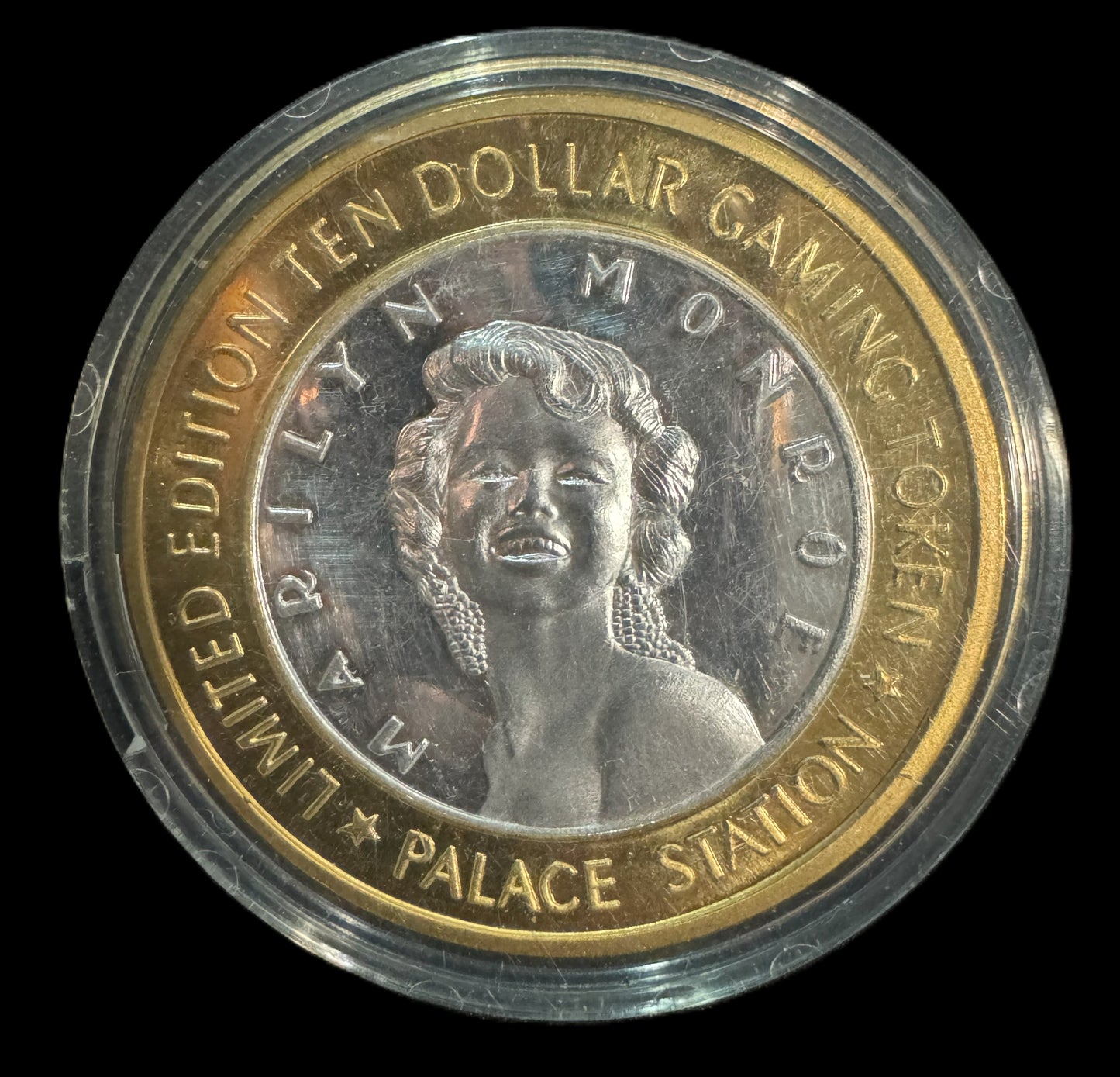 Gaming Token LV Palace Station “Marilyn Monroe” Casino Silver Coin