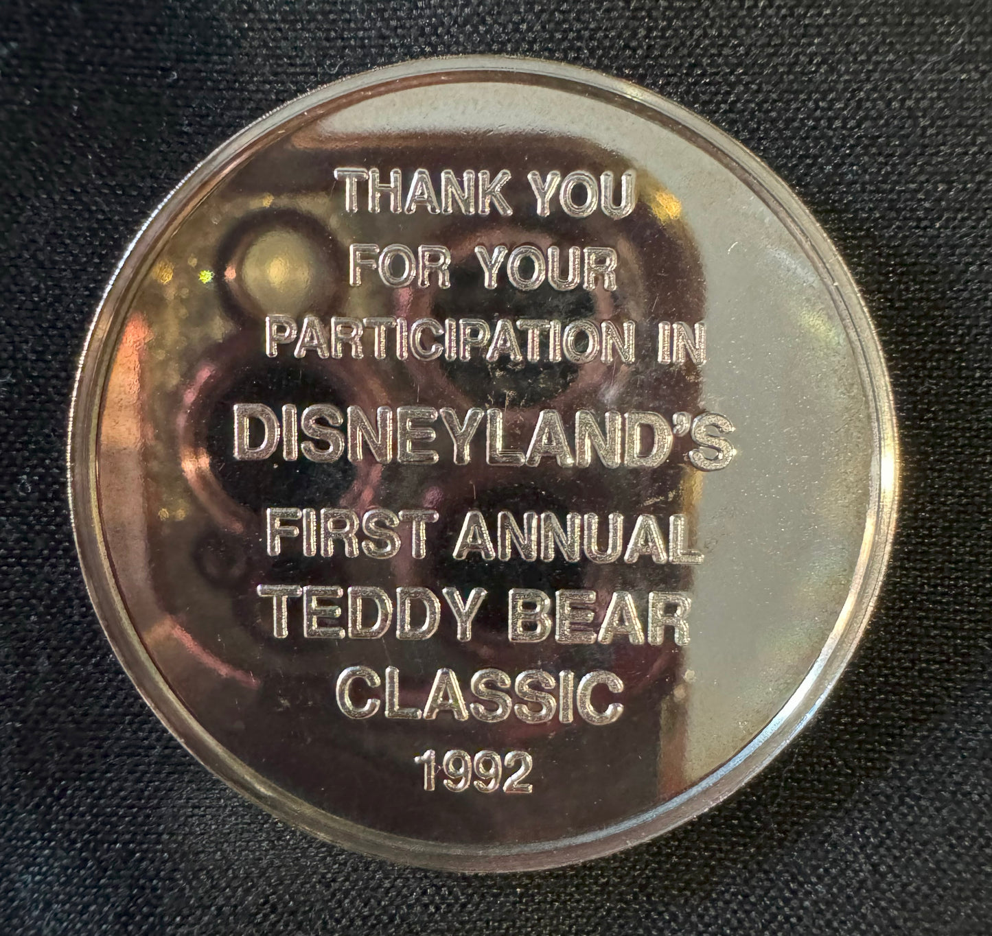 1992 Disneyland 1st Annual Teddy Bear Classic 1 oz .999 Silver Coin