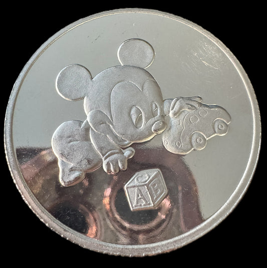1989 Disney “Baby’s 1st Treasure” 1 oz .999 Silver Coin