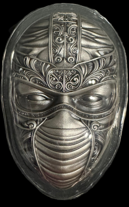 2024 Ninja Mask Shaped 2 oz .999 Silver