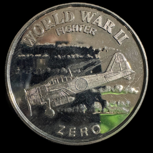 1940 WWII Japanese Zero 1 oz .999 Silver Coin