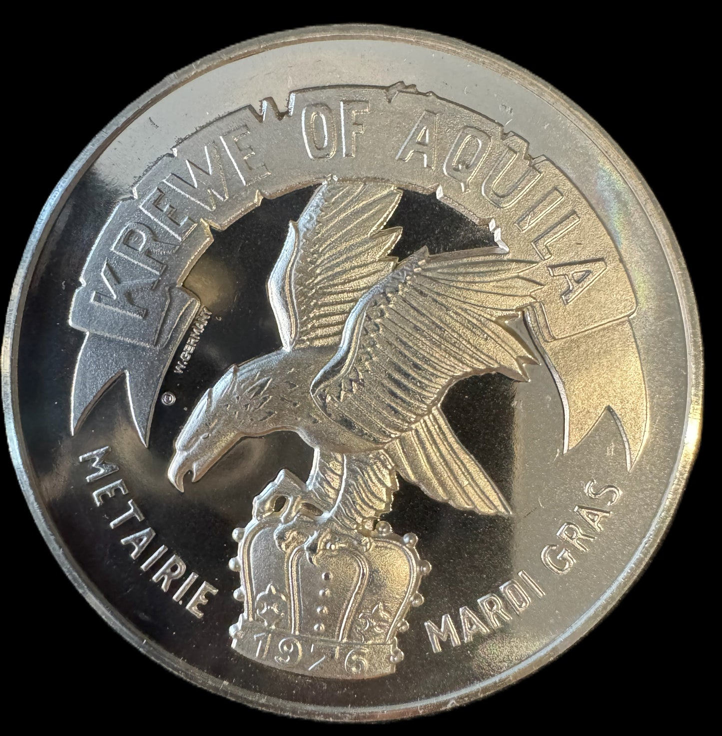 1981 Krewe of Aquila America Is A Lady 25g .999 Silver Coin