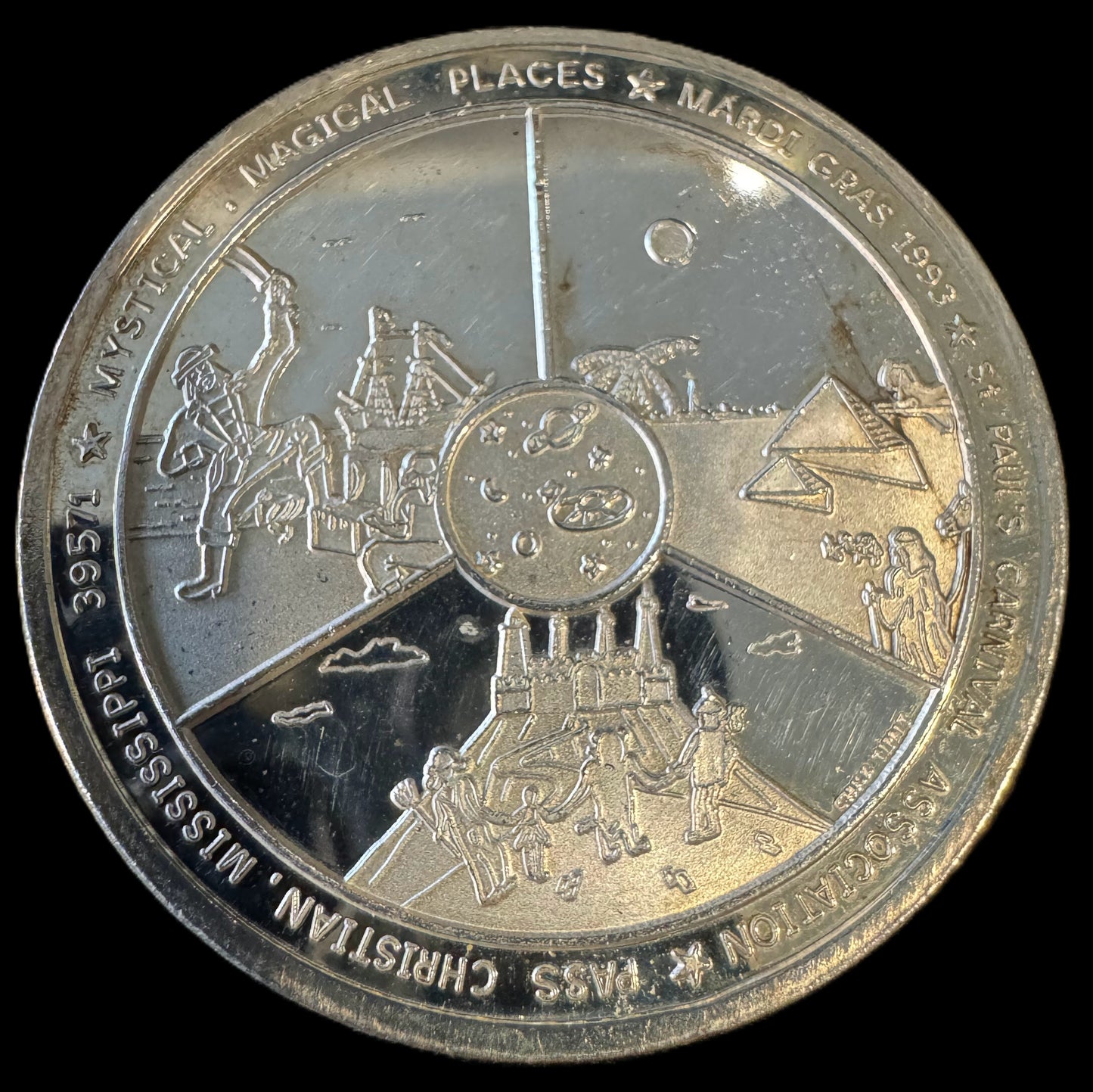 1993 Mardi Gras 1 oz .999 Silver Coin