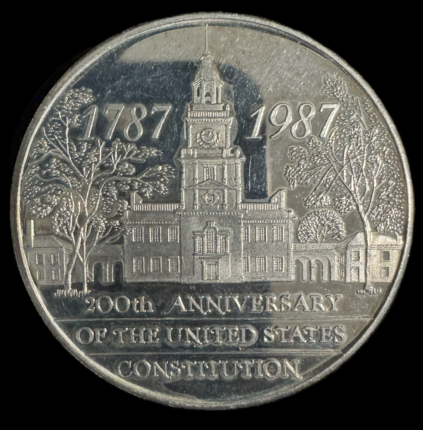 1987 200th Anniversary Bill of Rights 2 oz .999 Silver Coin