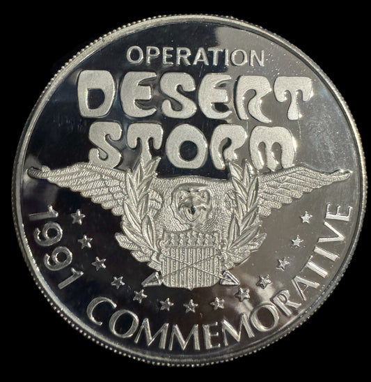 1991 Operation Desert Storm 1 oz .999 Silver Coin