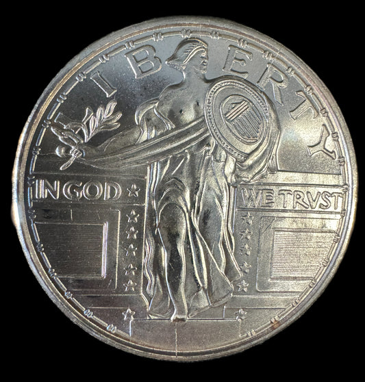 Standing Lady Liberty American Eagle 1 oz .999 Silver Coin