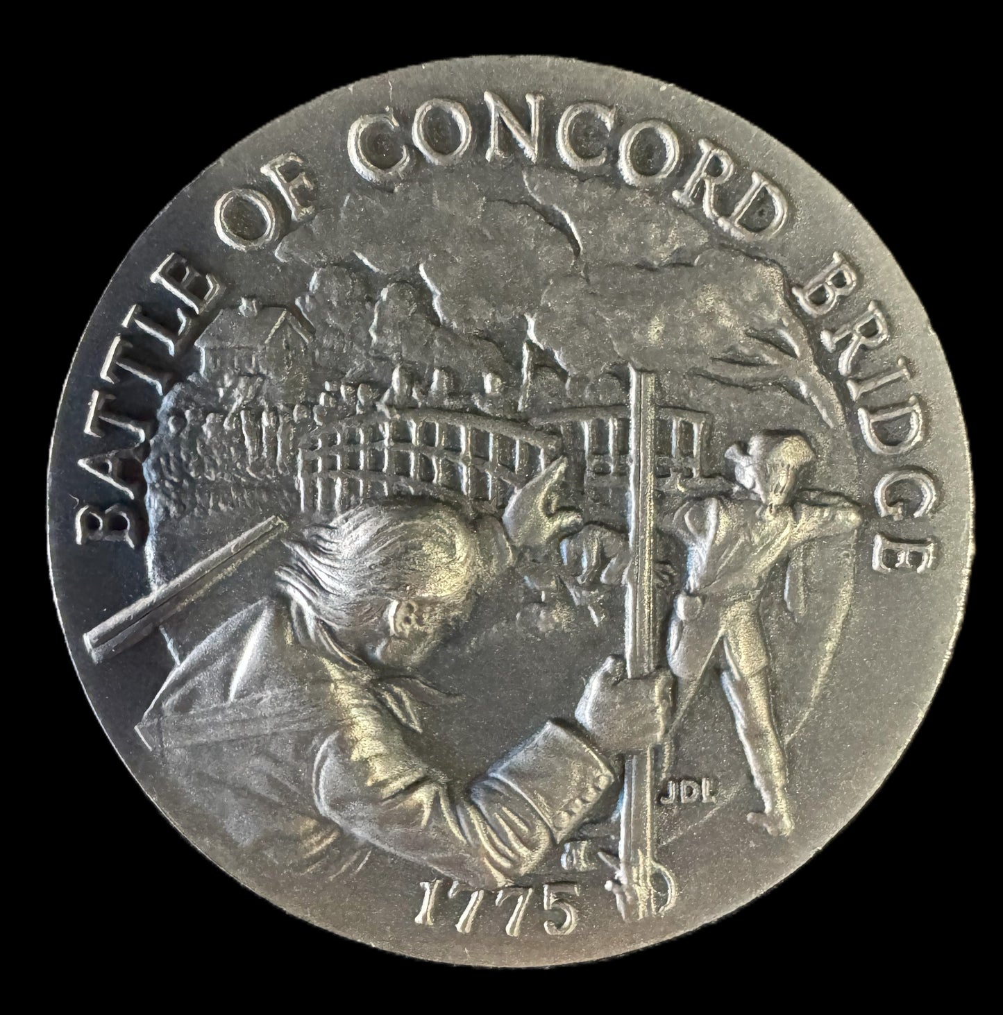1775 Battle Of Concord Bridge 1.28 oz .999 Silver Coin