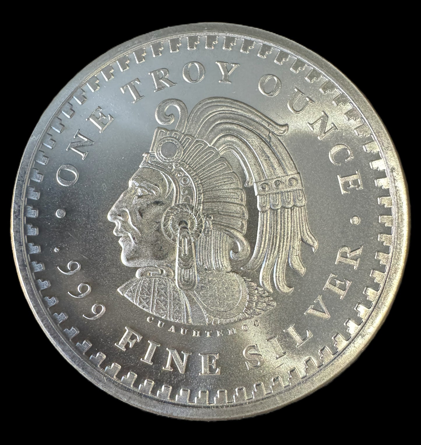 2018 Cuauhtemoc Mayan Calendar 1 oz .999 Silver Coin