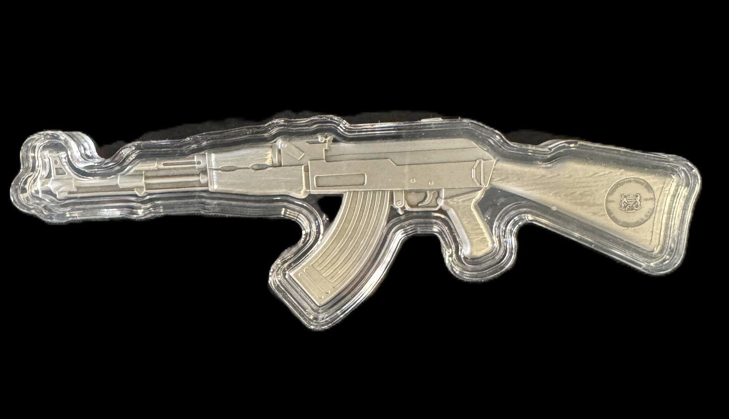2024 AK-47 Rifle 2 oz .999 Silver