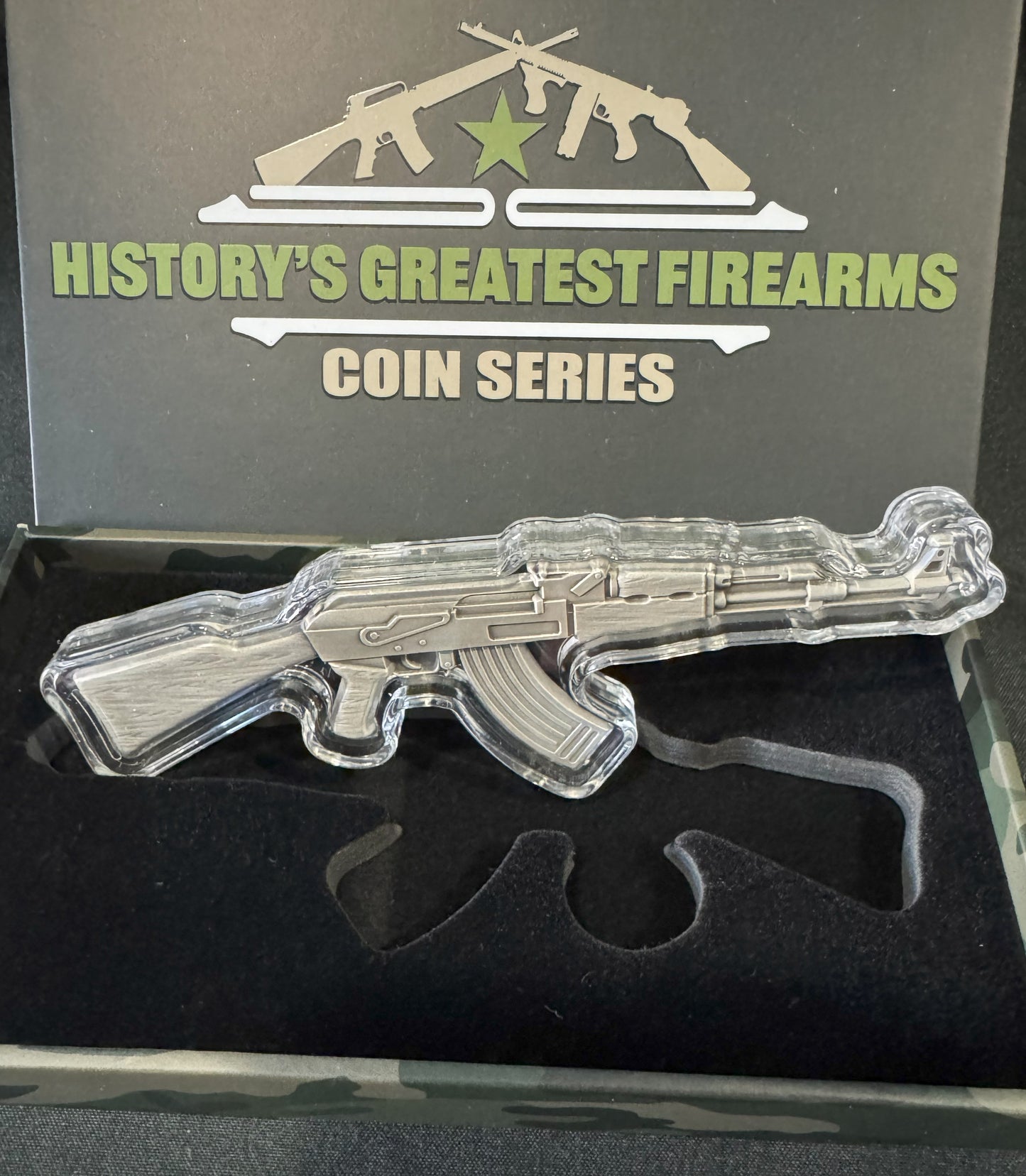 2024 AK-47 Rifle 2 oz .999 Silver