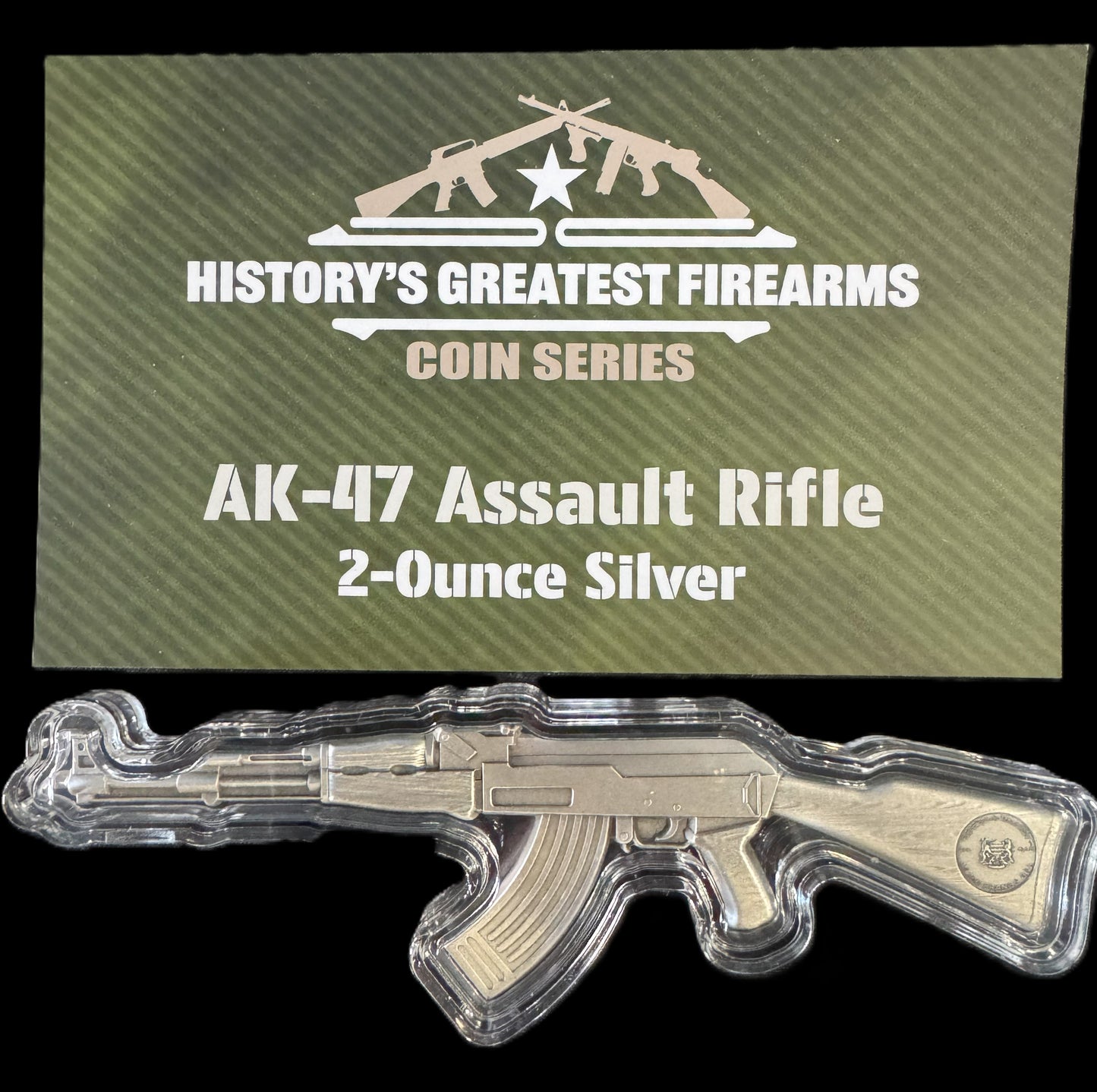 2024 AK-47 Rifle 2 oz .999 Silver
