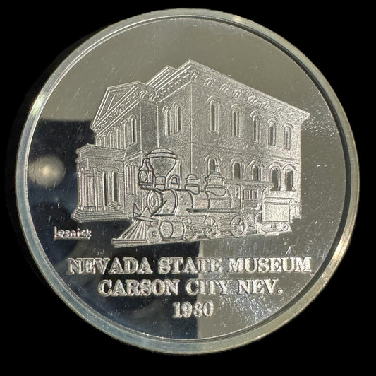 1980 Commemorative Carson City Mint Coin Press 1 oz .999 Silver Coin