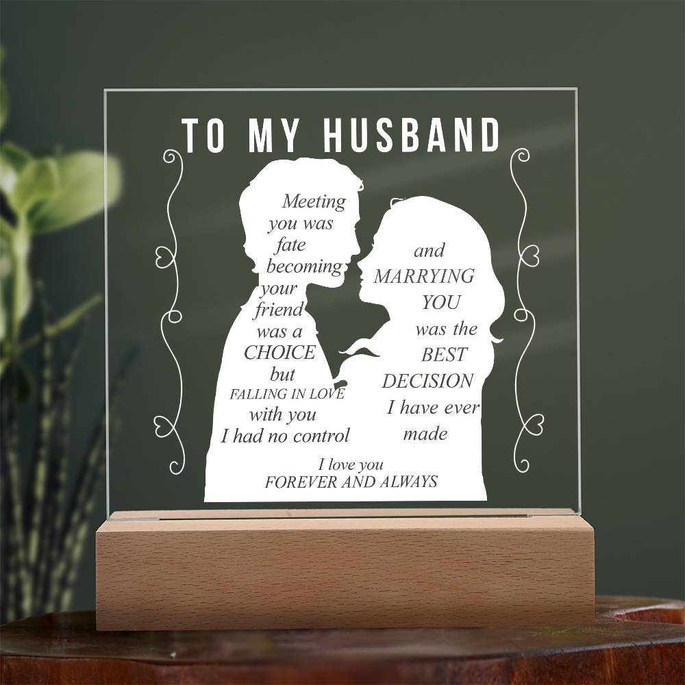 For Husband | Square Acrylic Plaque