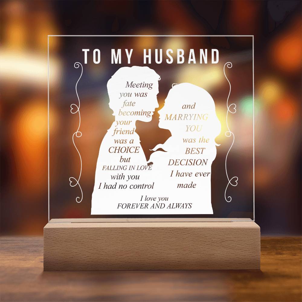 For Husband | Square Acrylic Plaque
