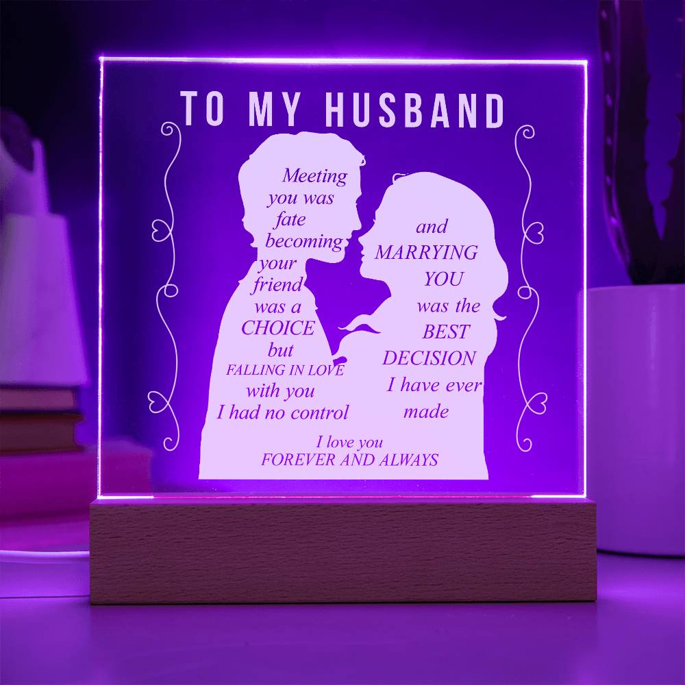 For Husband | Square Acrylic Plaque