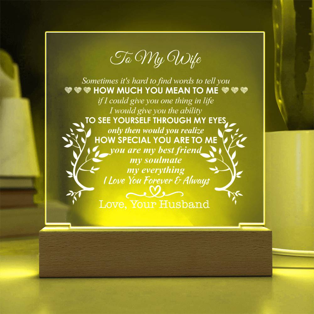 For Wife | Square Acrylic Plaque