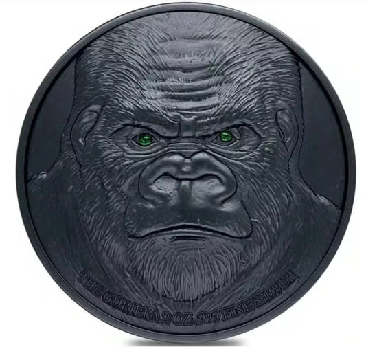 2023 Black Gorilla 2 oz .999 Silver Coin