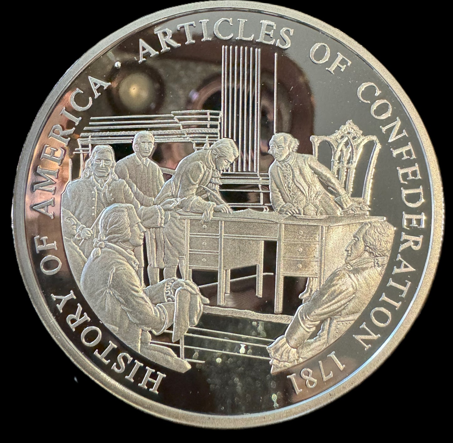 1781 History of America Articles of Confederation 1 oz .999 Silver Coin