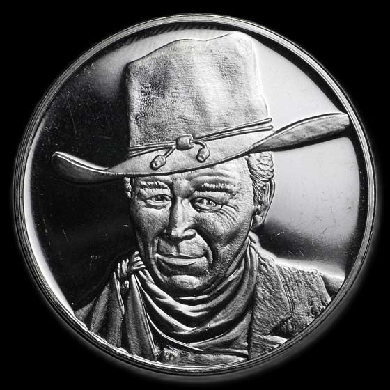 1907-1979 The Duke John Wayne 1 oz .999 Silver Coin