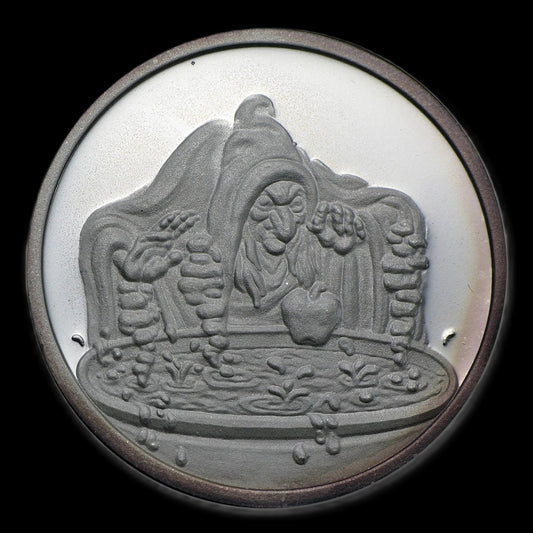 1987 Disney’s 50th Snow White & The Seven Dwarfs “Witch” 5 oz .999 Silver Coin