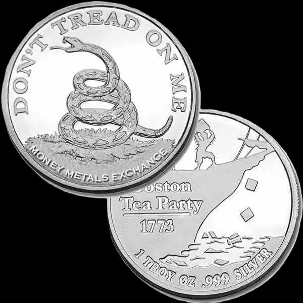 1773 Don’t Tread On Me-Boston Tea Party 1 oz .999 Silver Coin