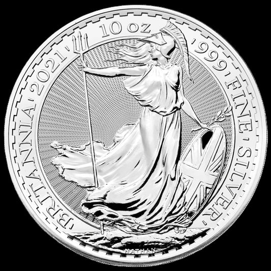 2021 Britannia 10 oz .999 Silver Coin