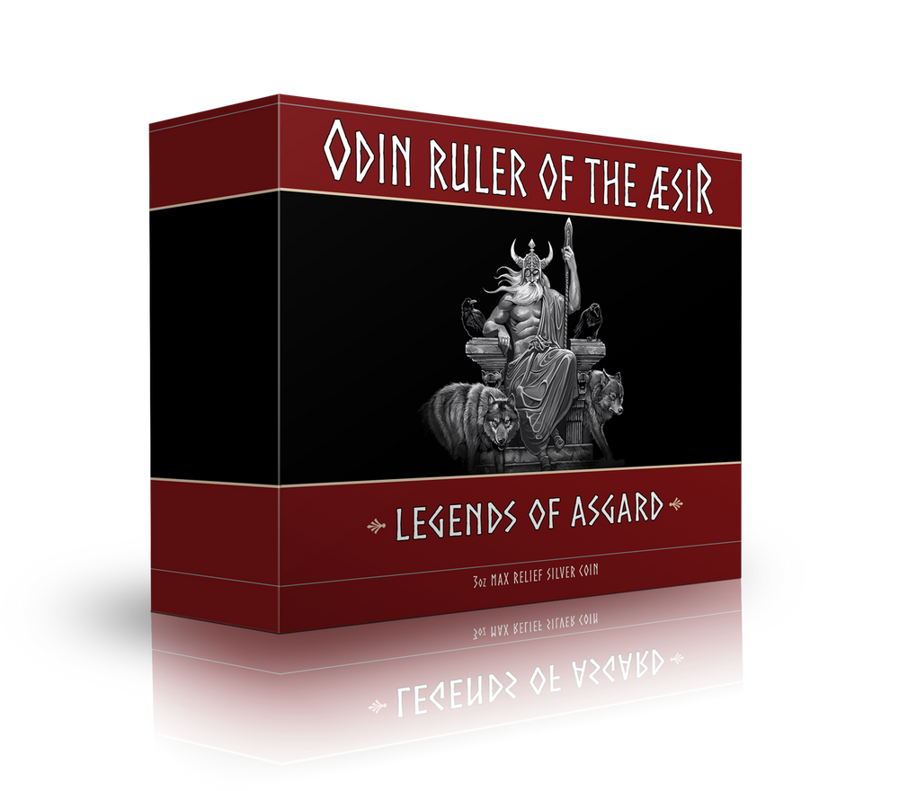 2016 Legends of Asgard Odin Ruler of Aesir 3 oz .999 Silver Coin