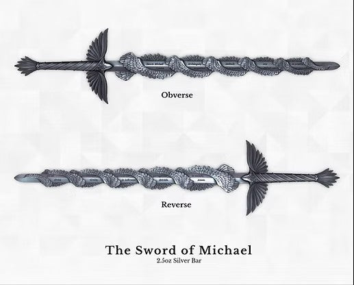 2023 South Korea Sword of St. Michael 2.5 oz .999 Silver