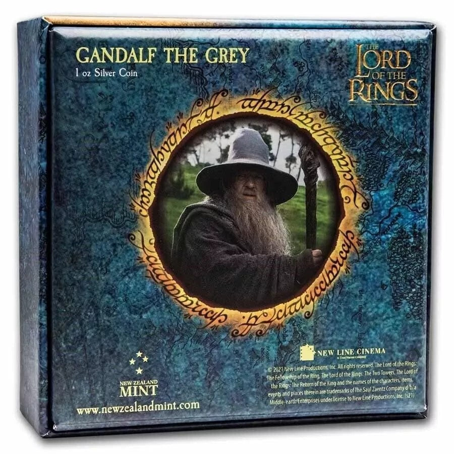 2021 Lord Of The Rings Gandalf The Grey 1 oz .999 Silver Coin