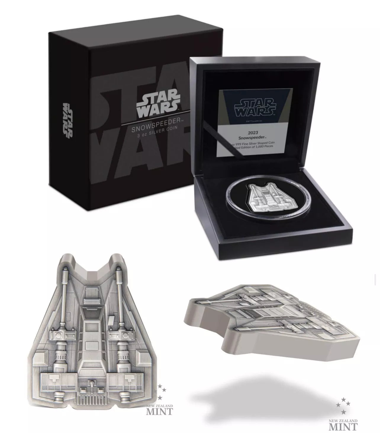 2023 Star Wars Snowspeeder 3 oz .999 Silver Piece