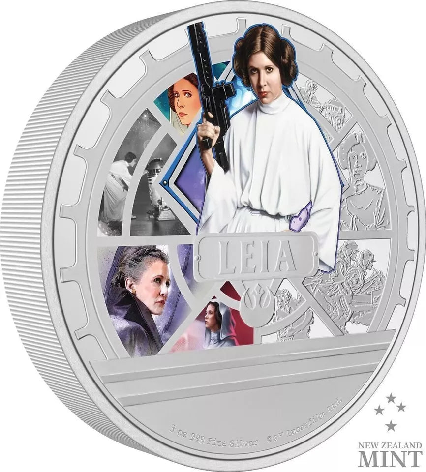 2023 Star Wars Princess Leia 3 oz .999 Silver Coin